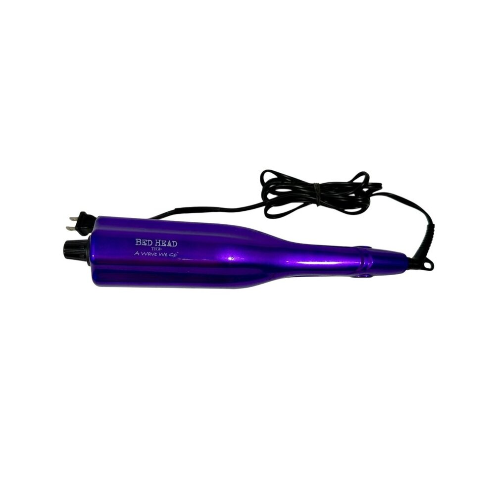 Bed Head TIGI A Wave We Go Adjustable Hair Waver Iron Purple With Silver Barrels
